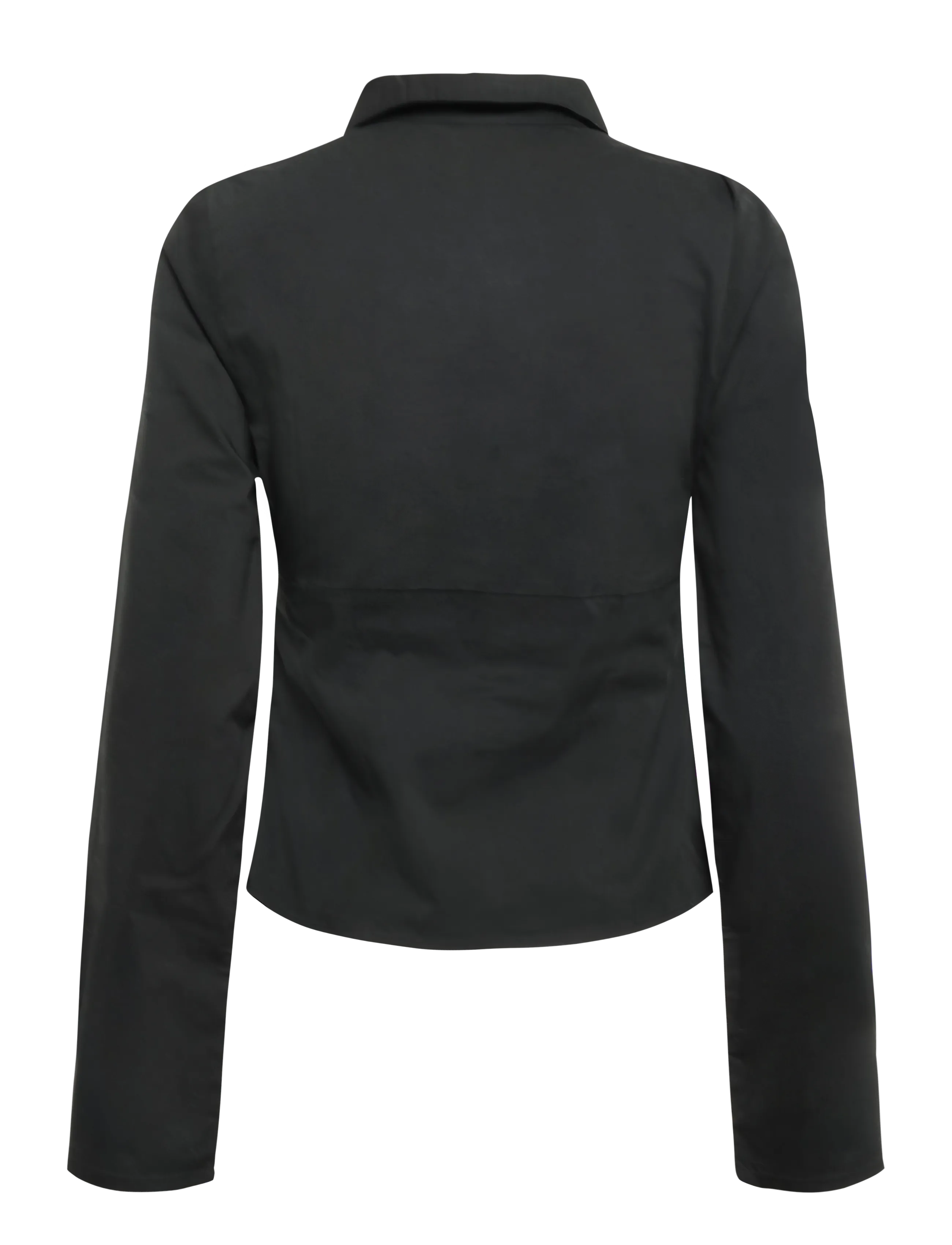 Gina Tricot - Keyhole long sleeve shirt - pikkade varrukatega särgid - black (9000) - 1