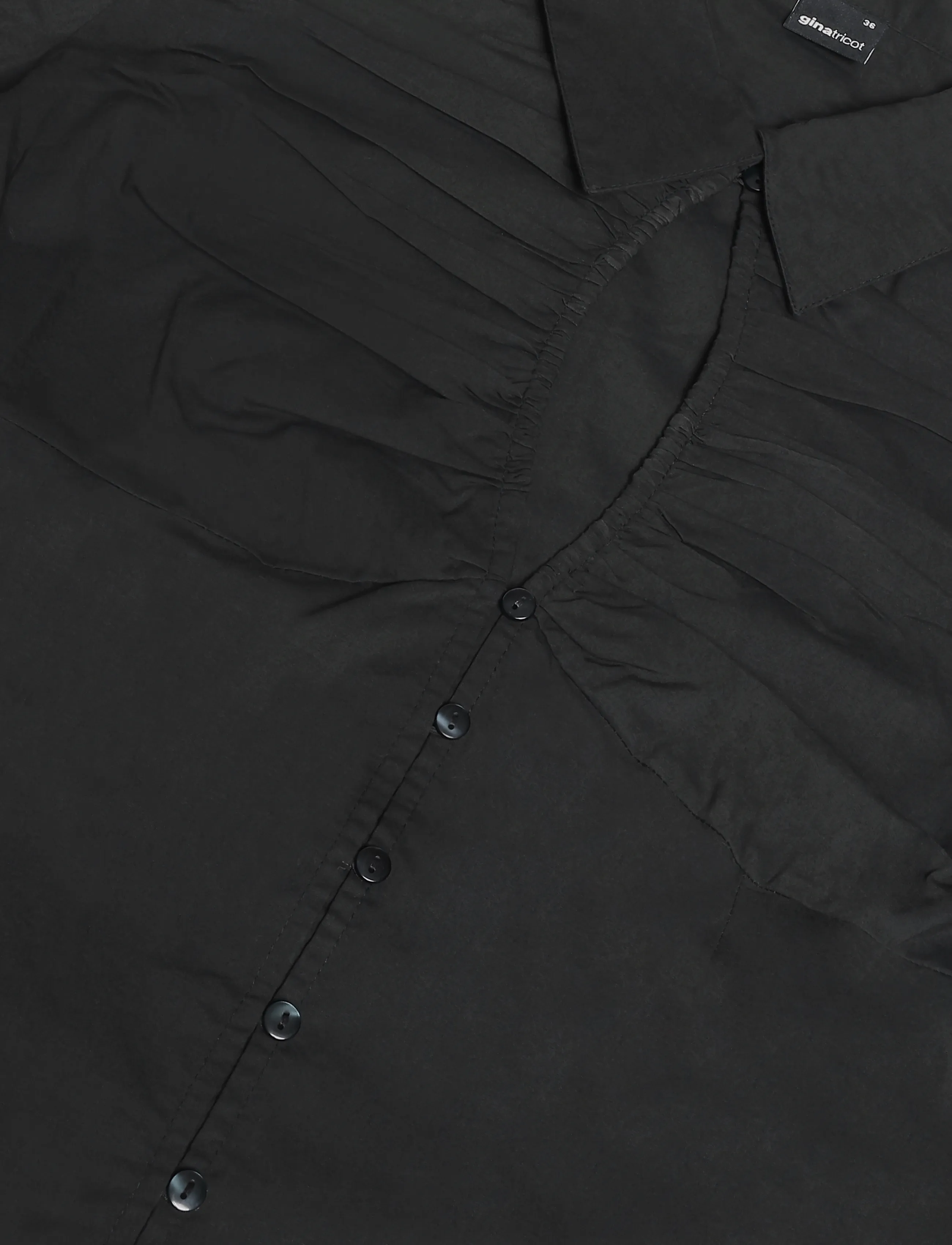 Gina Tricot - Keyhole long sleeve shirt - pikkade varrukatega särgid - black (9000) - 2