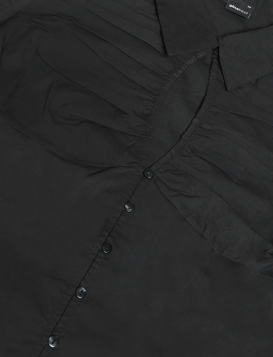 Gina Tricot - Keyhole long sleeve shirt - pikkade varrukatega särgid - black (9000) - 2