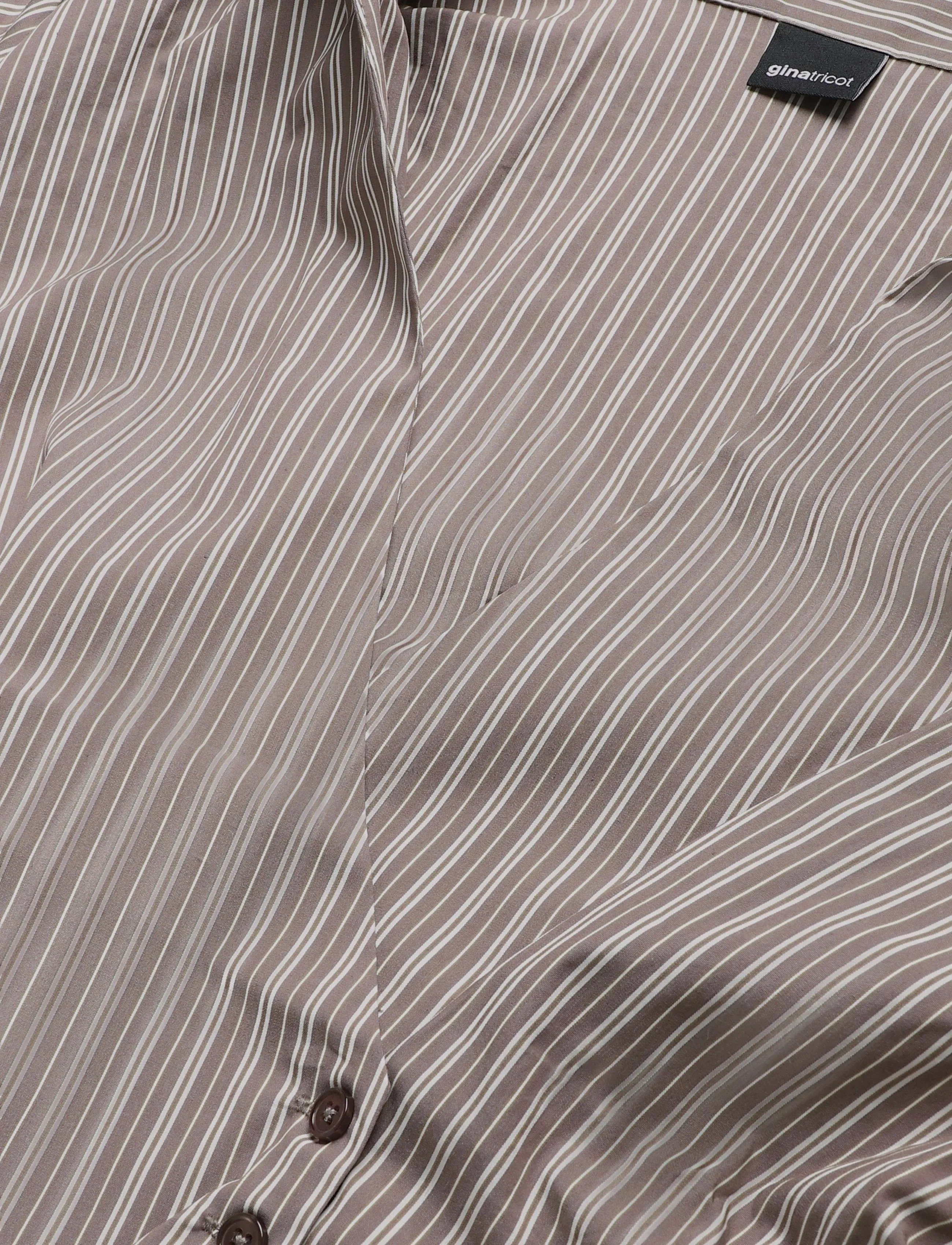 Gina Tricot - Wrap shirt - langärmlige hemden - beige stripe - 2