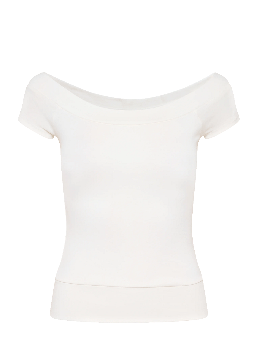 Gina Tricot - Wide neck top - offwhite - 1
