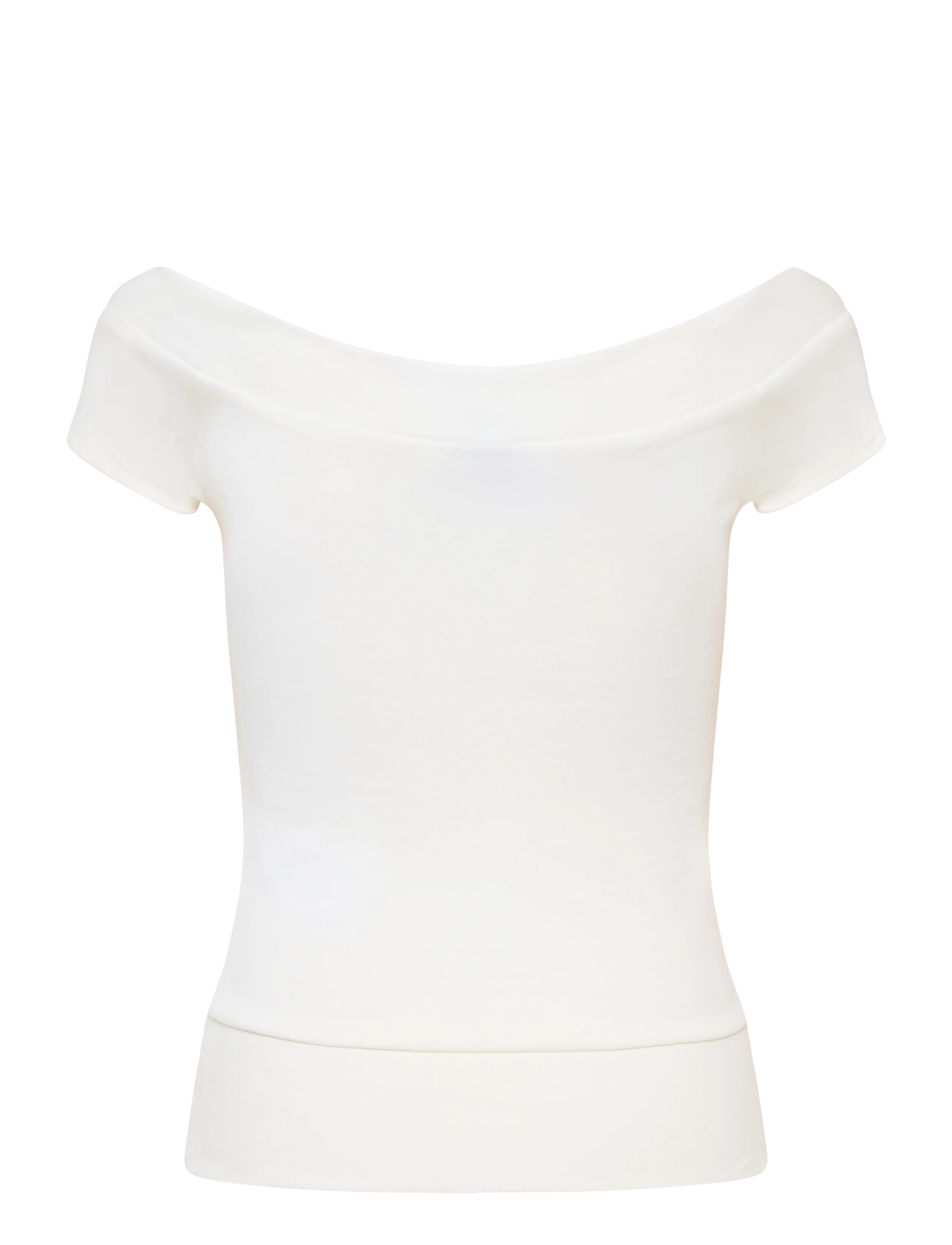Gina Tricot - Wide neck top - offwhite - 2