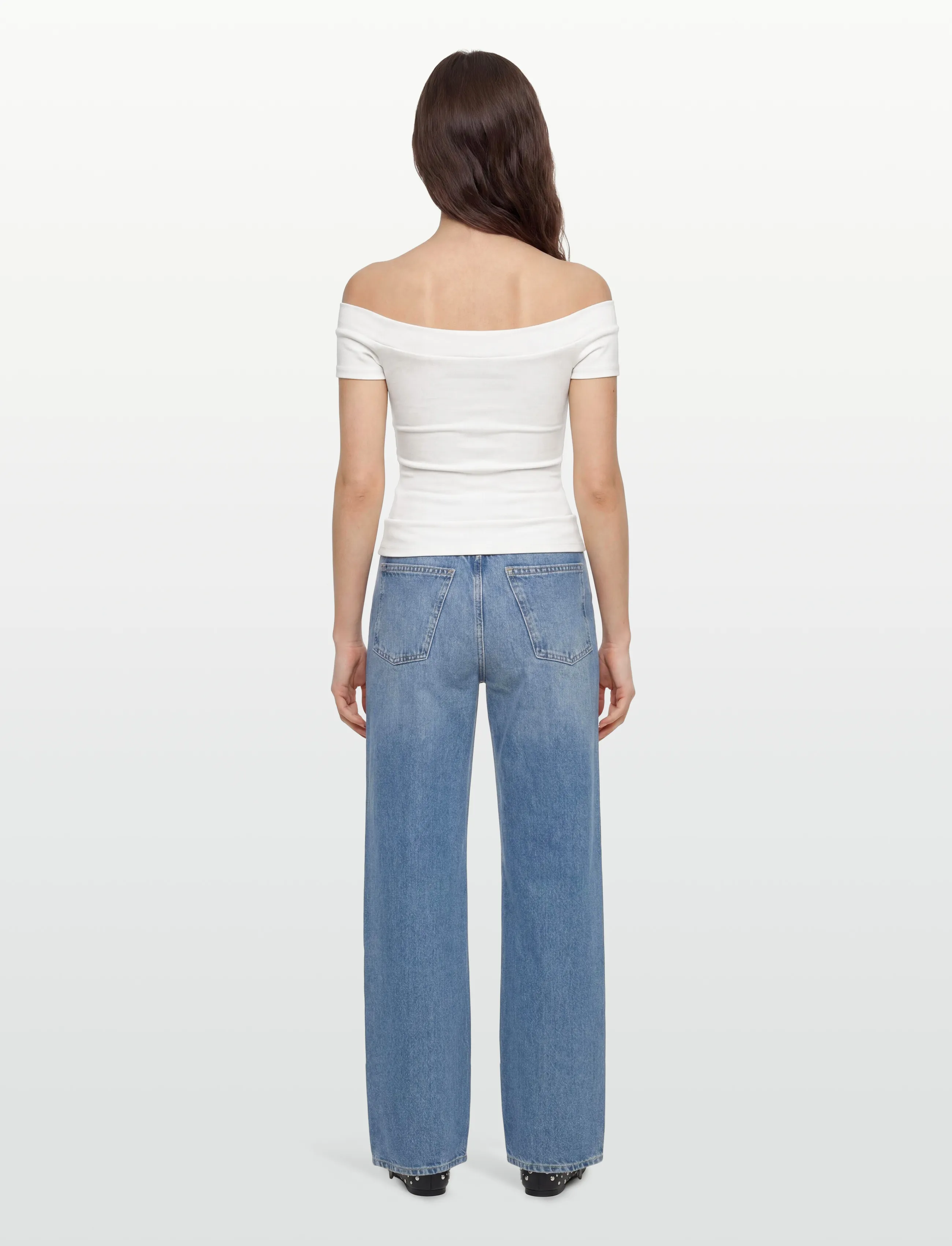 Gina Tricot - Wide neck top - offwhite - 4