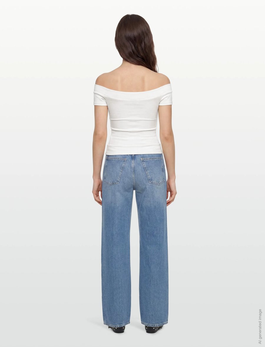 Gina Tricot - Wide neck top - offwhite - 4