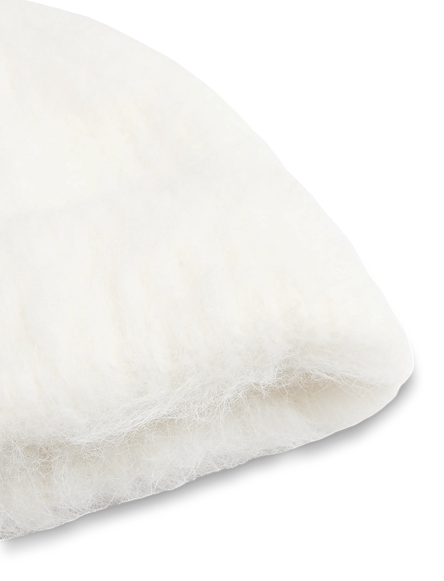 Gina Tricot - Chunky hairy beanie - kootud mütsid - creme (1263) - 2