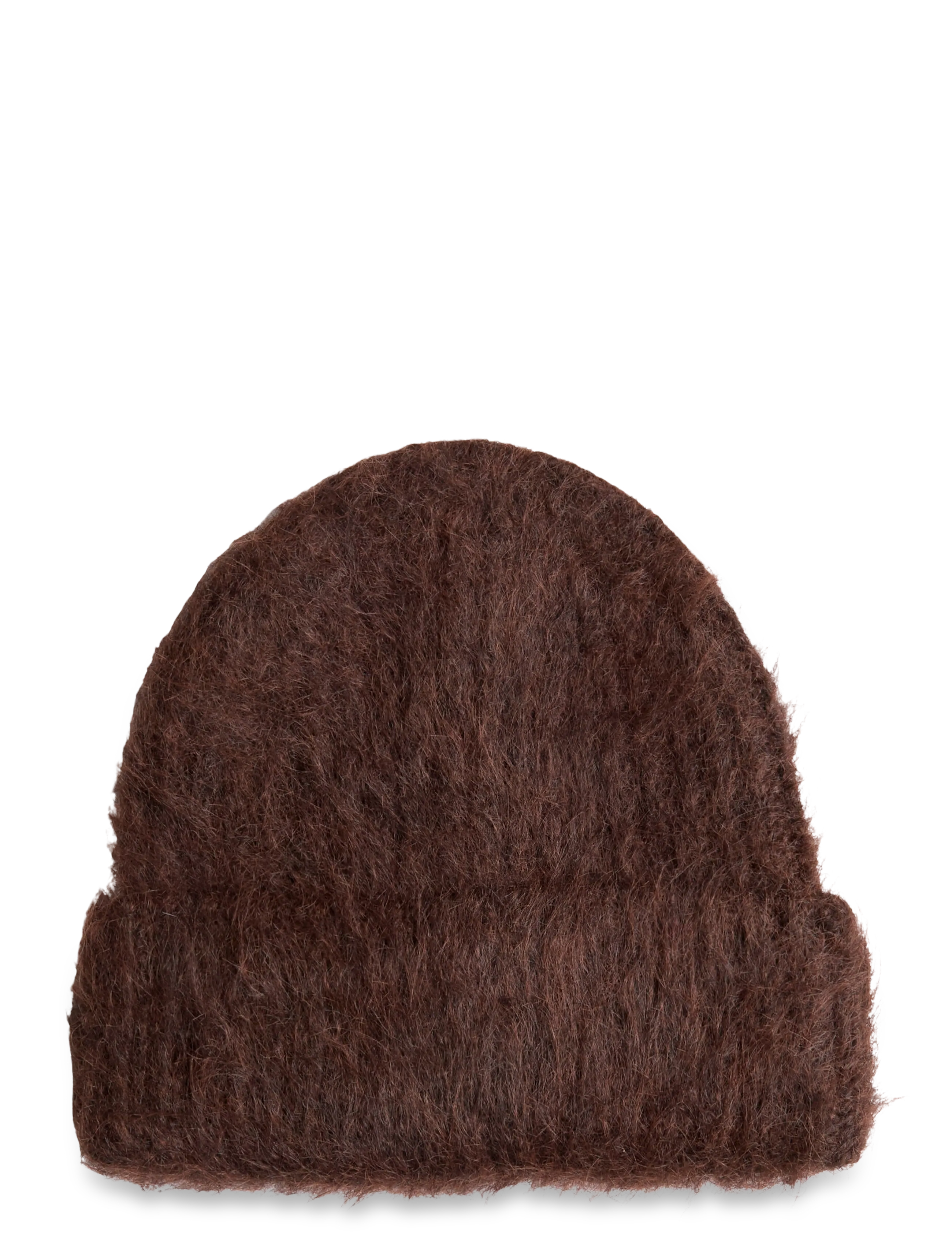 Gina Tricot - Chunky hairy beanie - kootud mütsid - dark brown (7180) - 1