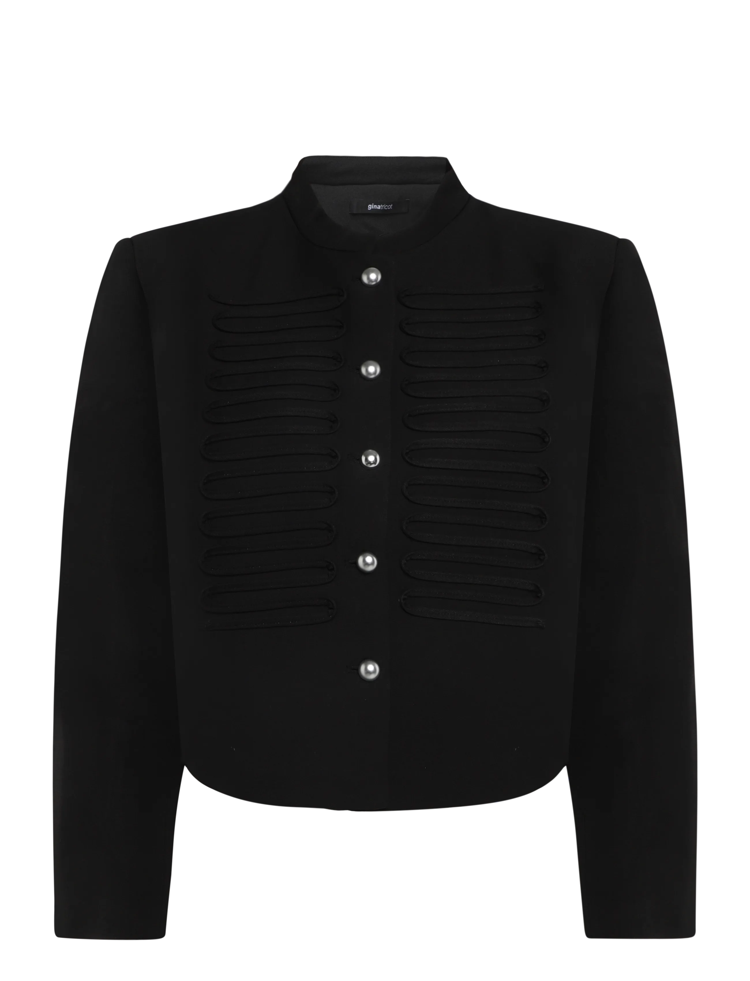 Gina Tricot Short Blazer, Kvinder, Kort Militær Blazer, Sort, Str: XL