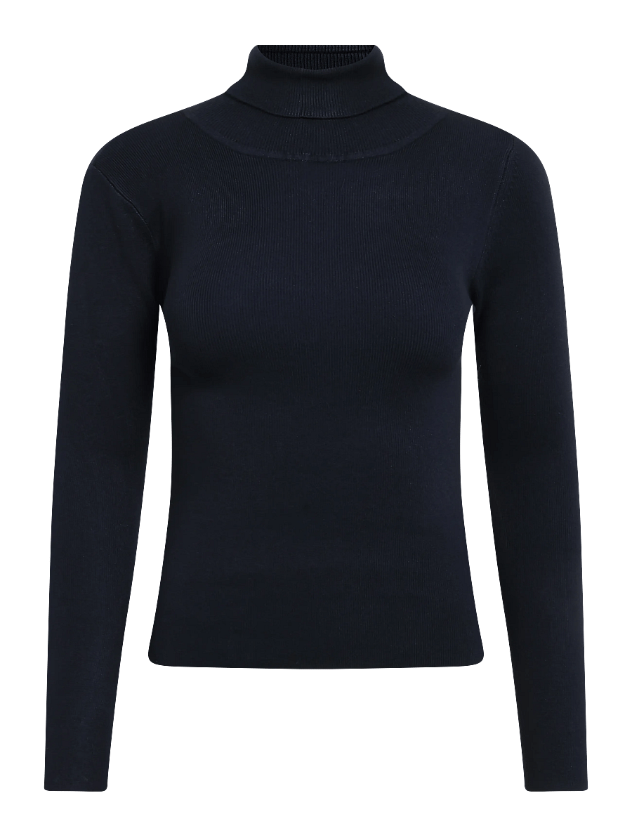 Gina Tricot - Knitted turtleneck top - kõrge kaelusega kudumid - navy blazer (5853) - 0