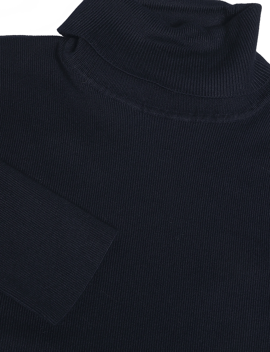 Gina Tricot - Knitted turtleneck top - kõrge kaelusega kudumid - navy blazer (5853) - 2