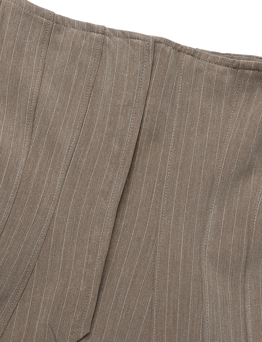Gina Tricot - Tailored top - crop tops - beige pinstripe - 2