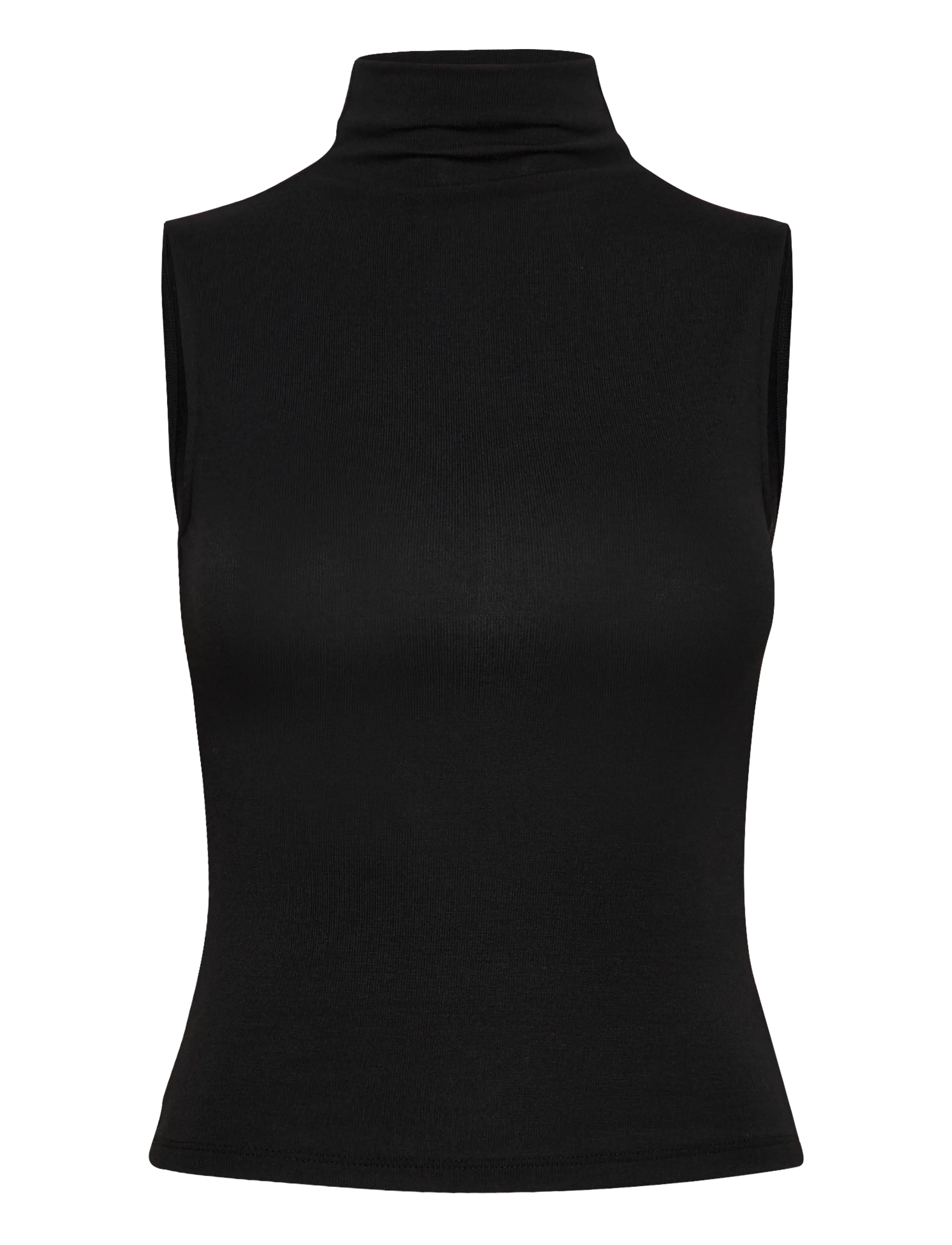 Gina Tricot Funnel neck top - Kõrge kaelusega kudumid - BLACK (9000) / black