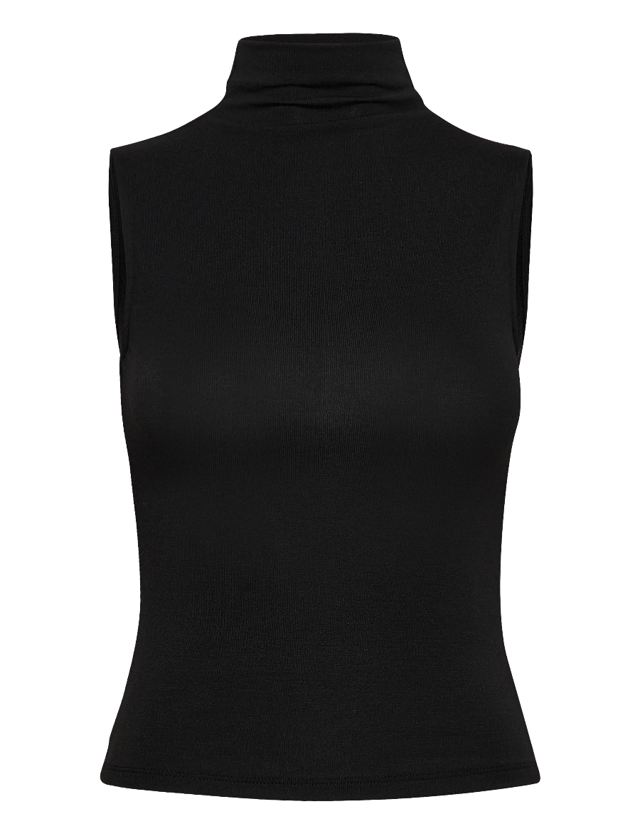 Gina Tricot - Funnel neck top - kõrge kaelusega kudumid - black (9000) - 0