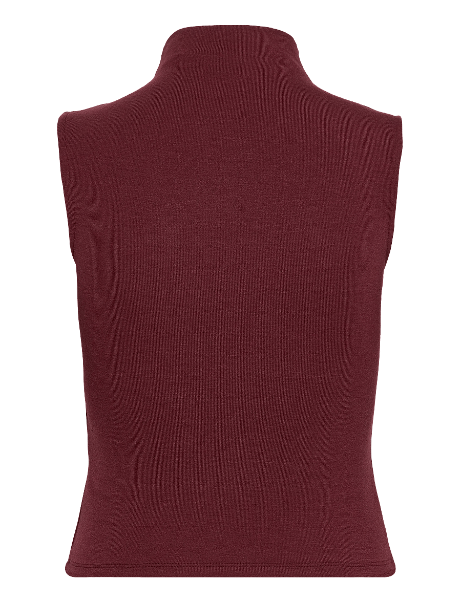 Gina Tricot - Funnel neck top - kõrge kaelusega kudumid - red mahogany - 1