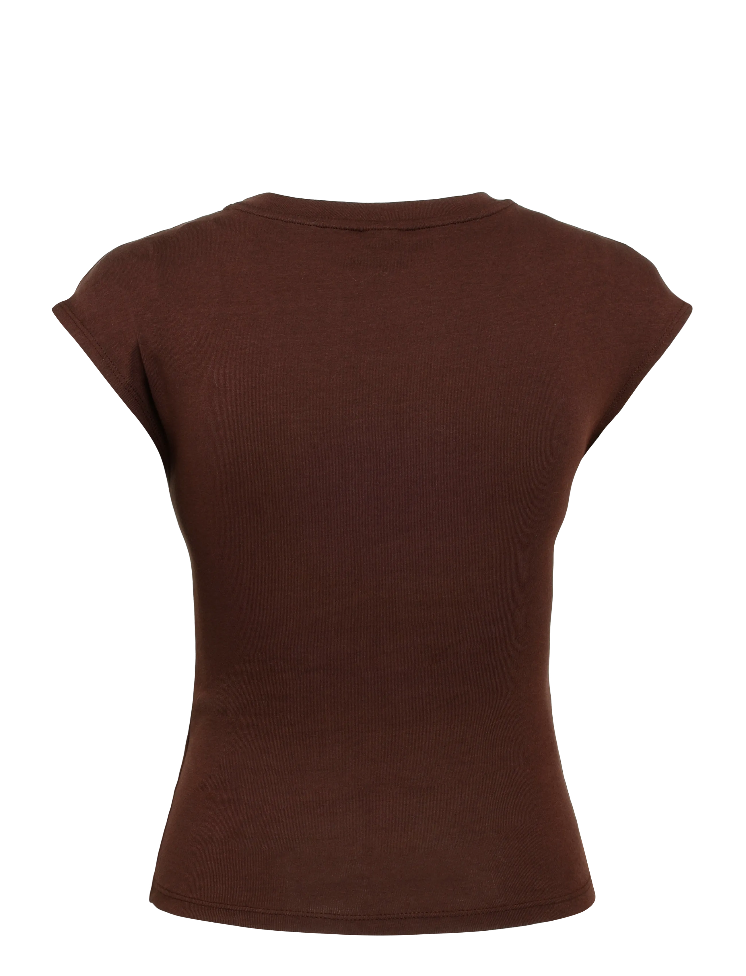 Gina Tricot - V-neck button top - t-shirts - decadent chocolate - 1