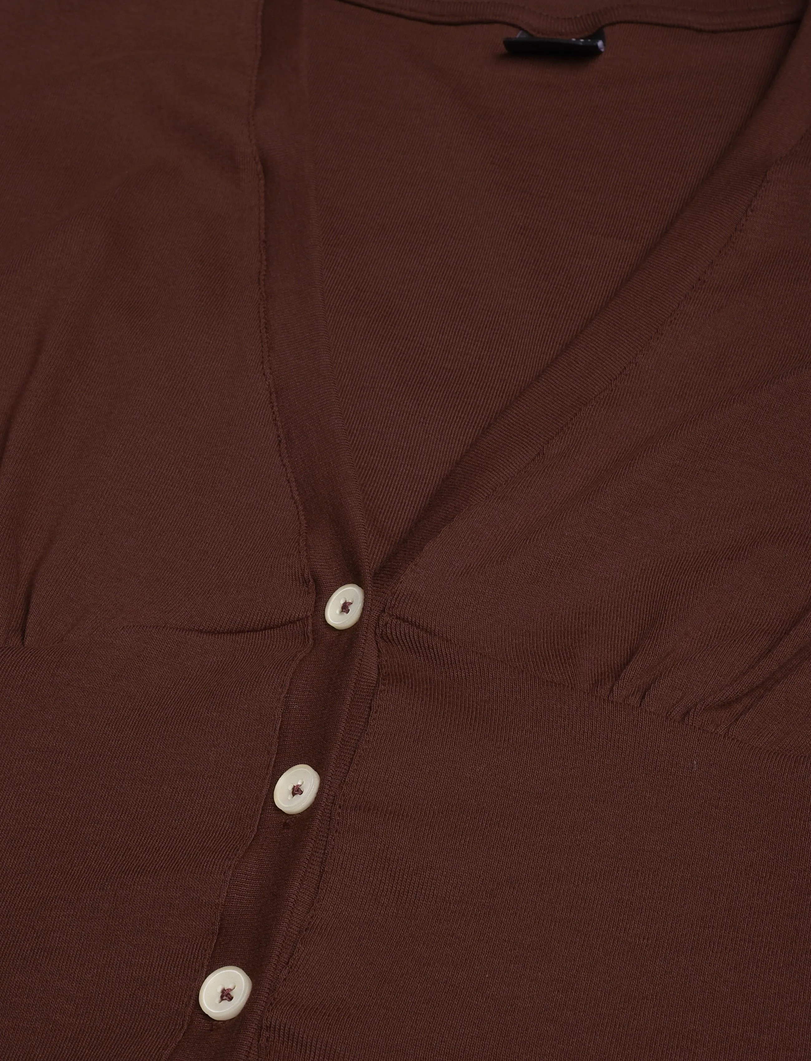Gina Tricot - V-neck button top - t-shirts - decadent chocolate - 2
