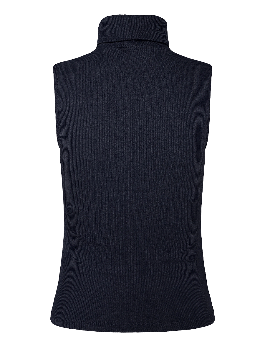 Gina Tricot - Rib polo top - kõrge kaelusega kudumid - sky captain - 1