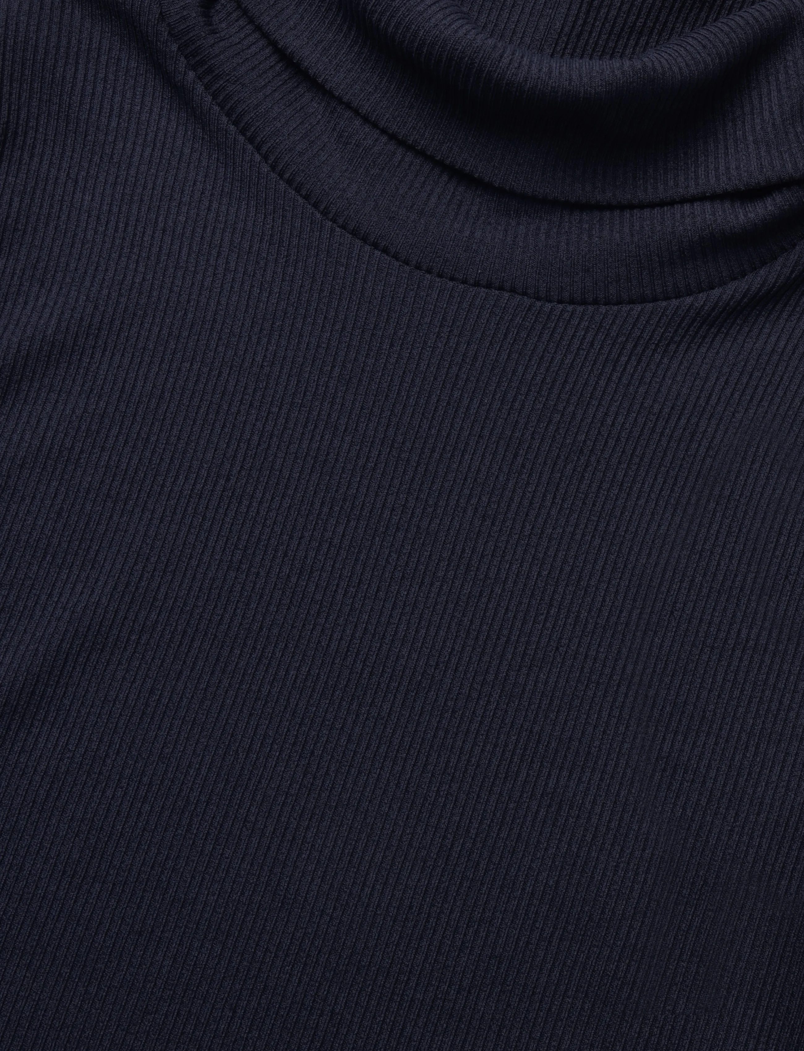Gina Tricot - Rib polo top - kõrge kaelusega kudumid - sky captain - 2