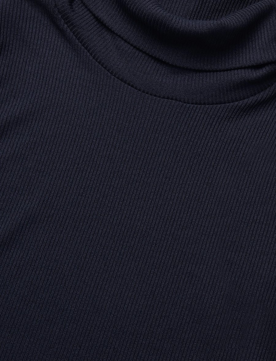 Gina Tricot - Rib polo top - kõrge kaelusega kudumid - sky captain - 2