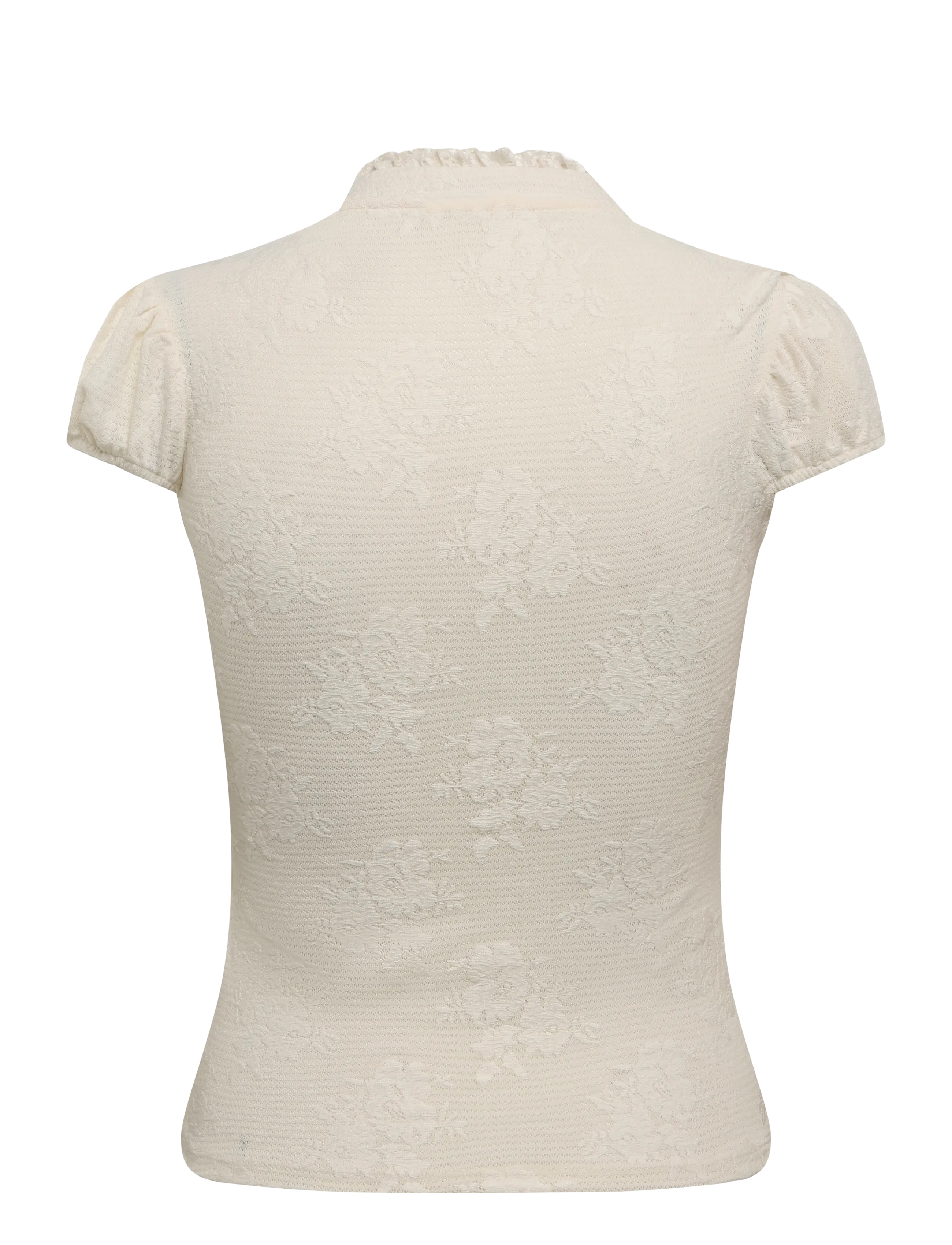 Gina Tricot - Keyhole tie top - cream (1047) - 1