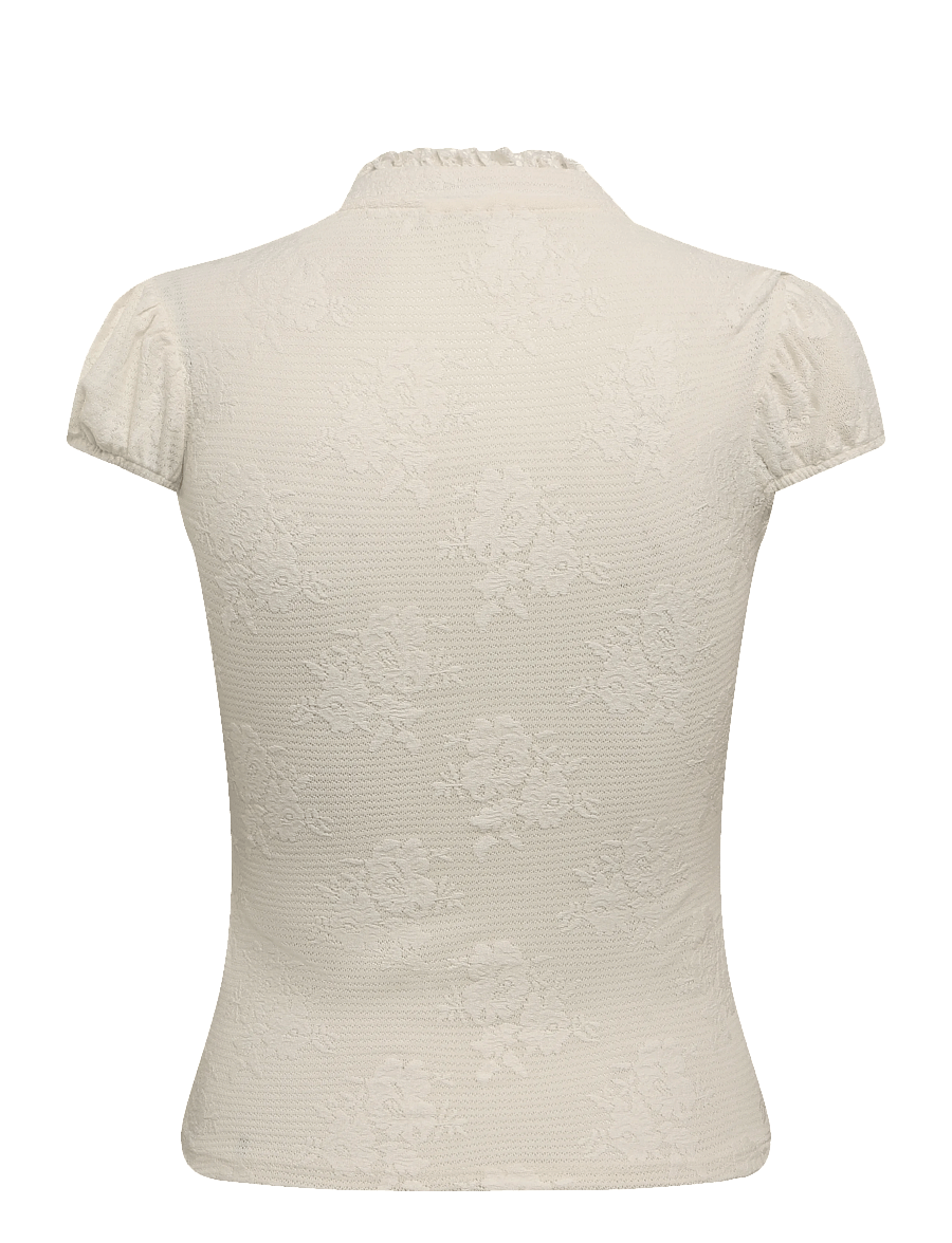 Gina Tricot - Keyhole tie top - cream (1047) - 1
