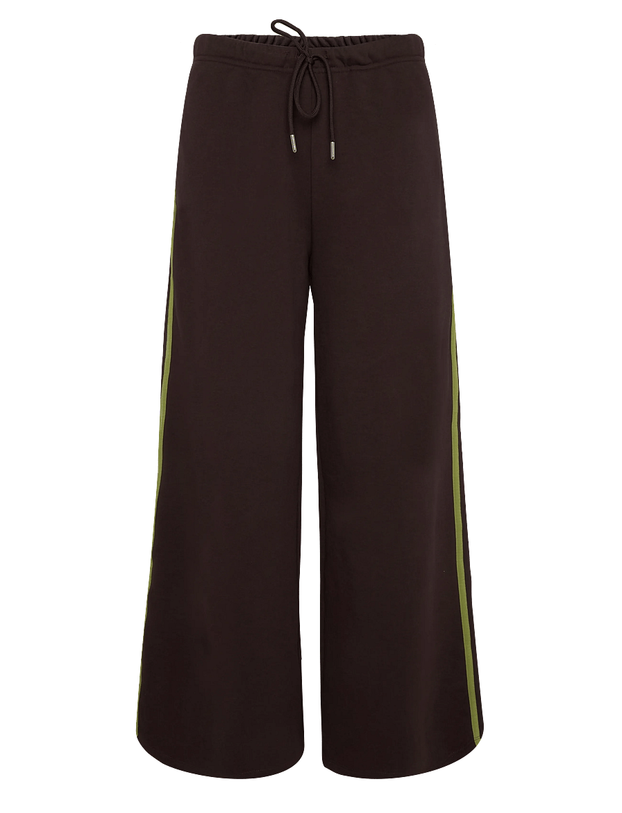 Gina Tricot - Comfy low sweatpants - hosen mit weitem bein - java/stripe - 0