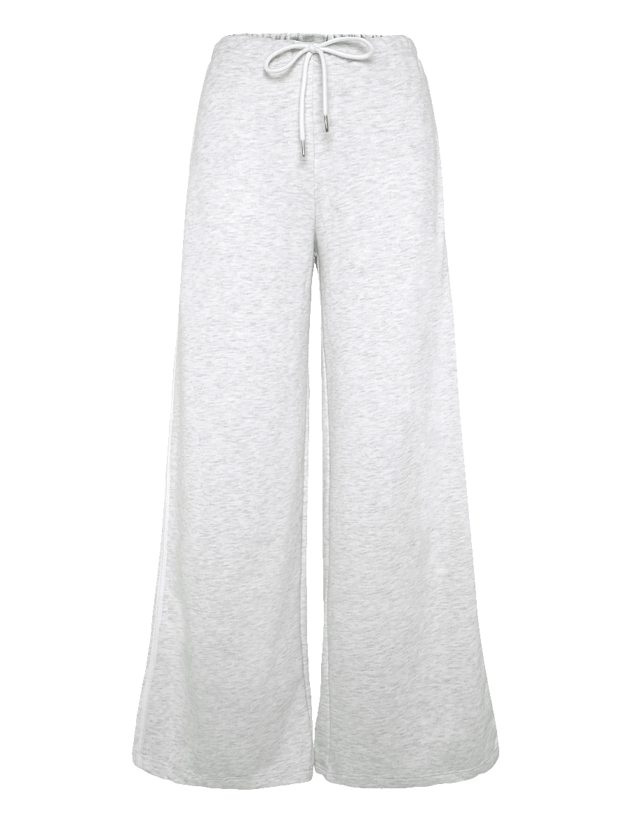 Gina Tricot - Comfy low sweatpants - bukser med brede ben - grey/stripe - 0