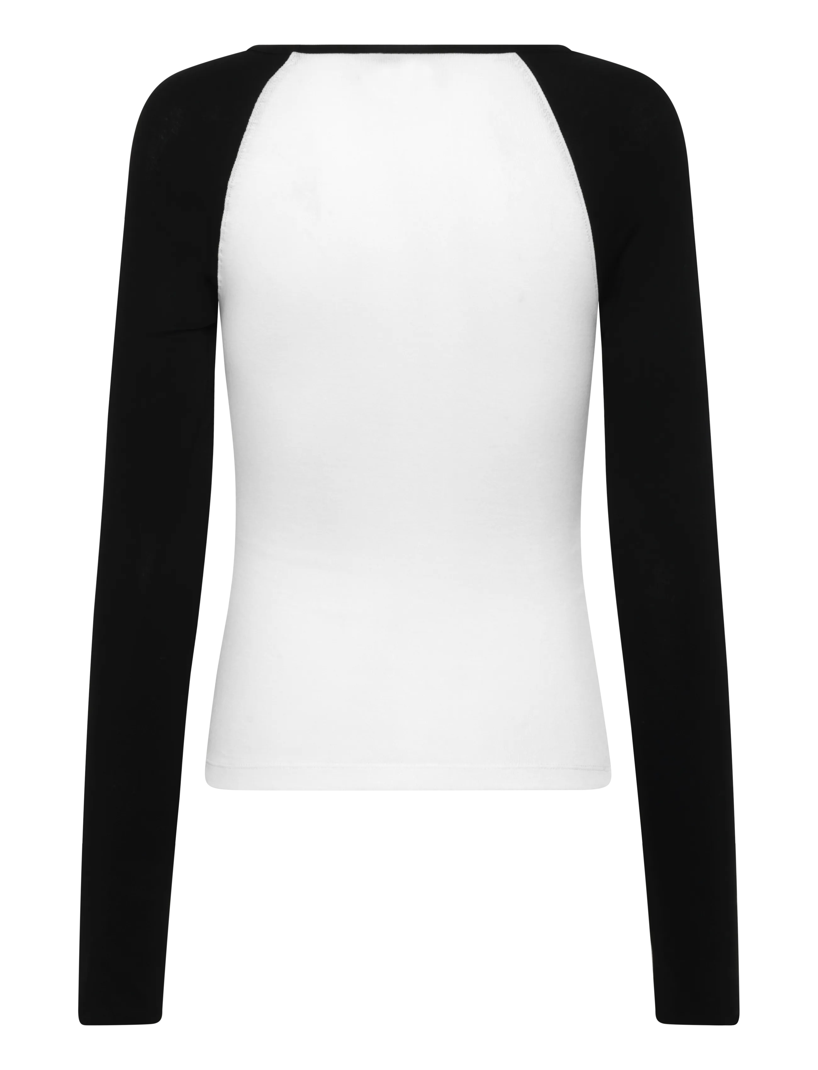 Gina Tricot - Contrast long sleeve top - långärmade toppar - black/white - 1