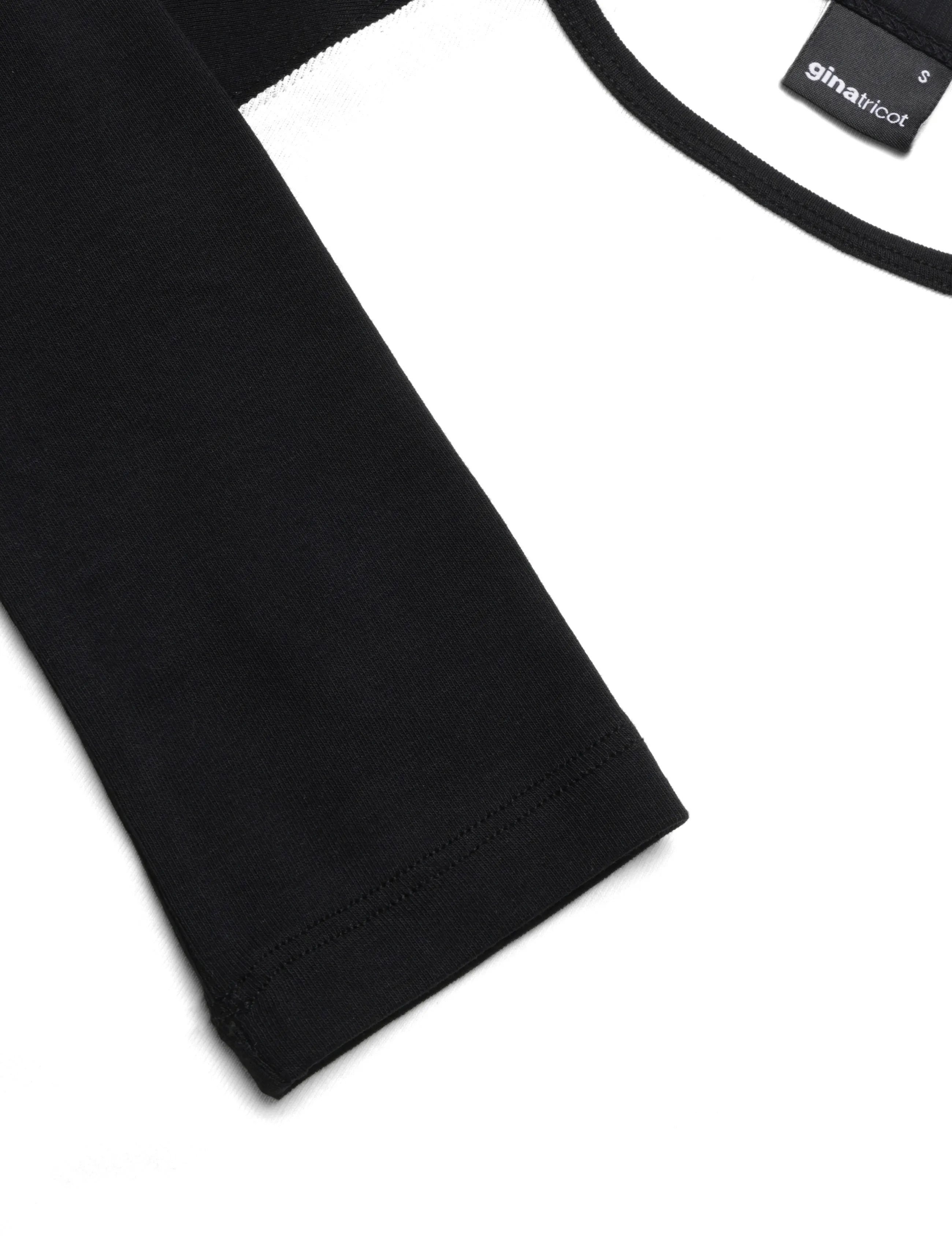 Gina Tricot - Contrast long sleeve top - långärmade toppar - black/white - 2