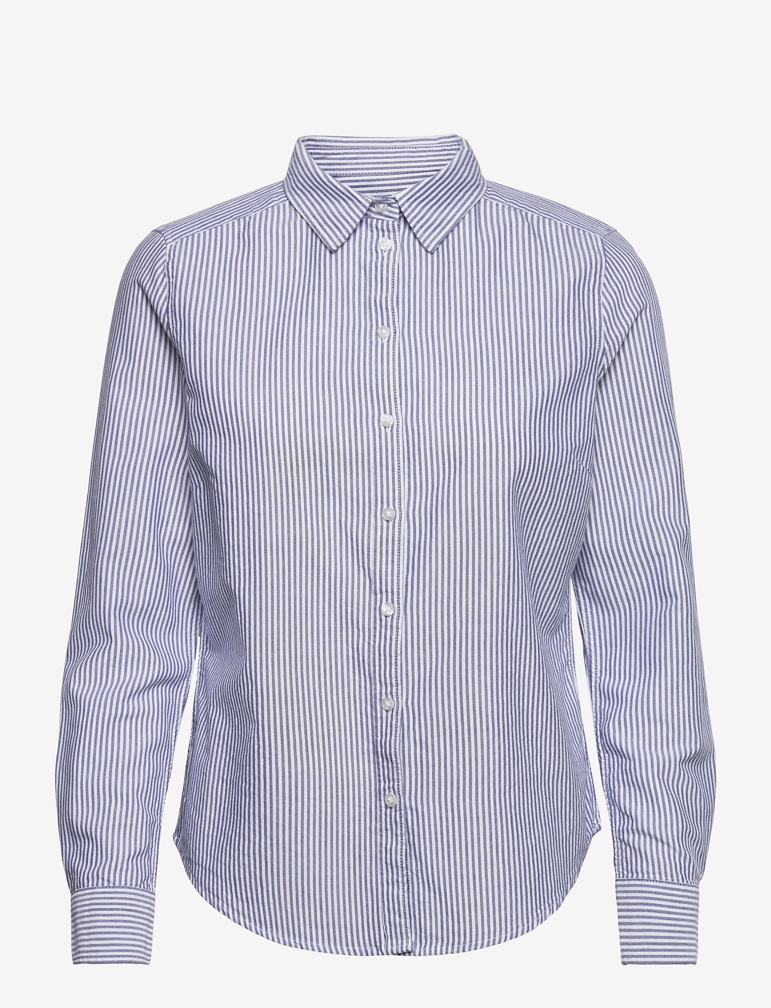 Gina Tricot Jessie shirt - Tøj - WHITE/COBOLT / blue