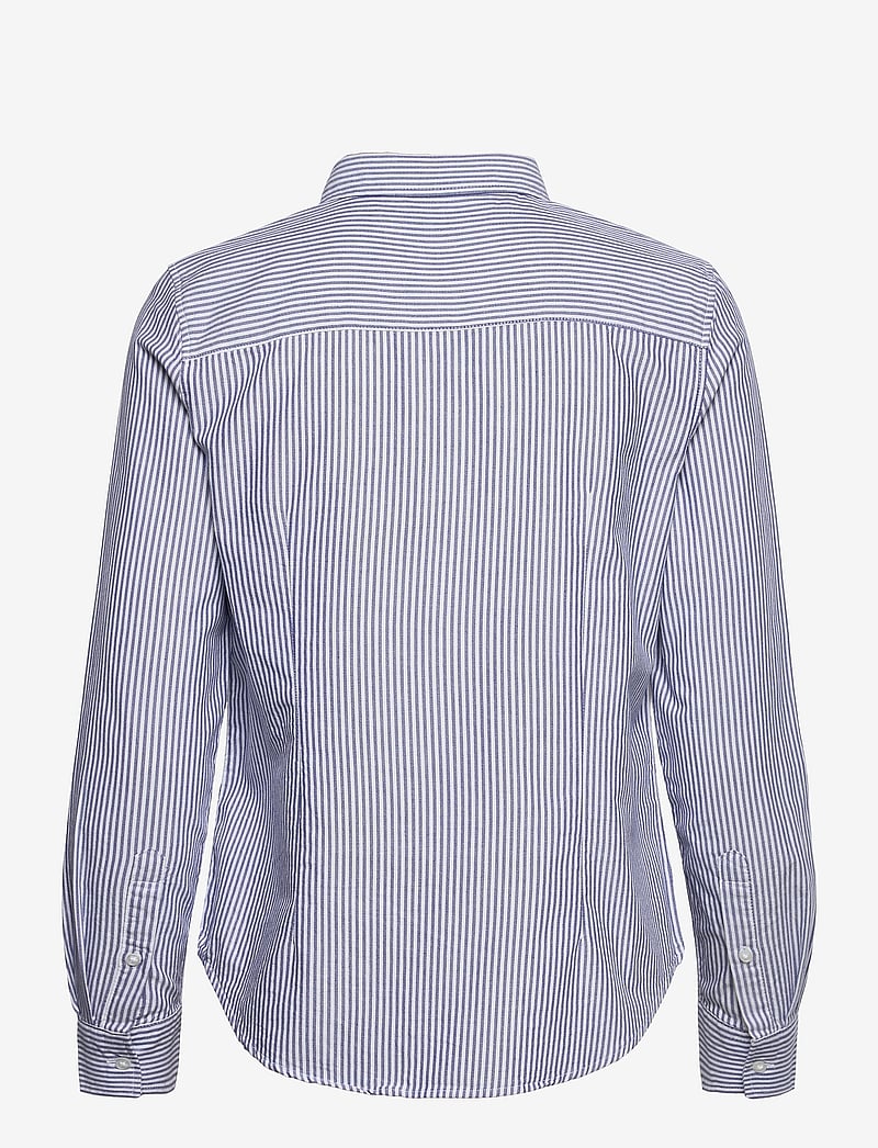 Gina Tricot - Jessie shirt - langærmede skjorter - white/cobolt - 1