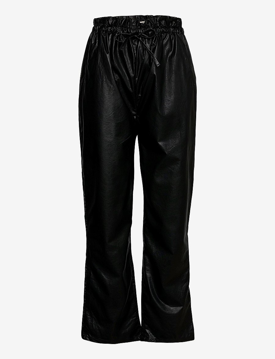 Gina Tricot - Vera pu trousers - skinnbyxor - black (9000) - 0