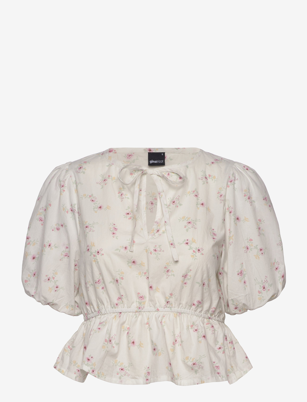 Gina Tricot - Peplum top - kortärmade blusar - flower aop (2058) - 0
