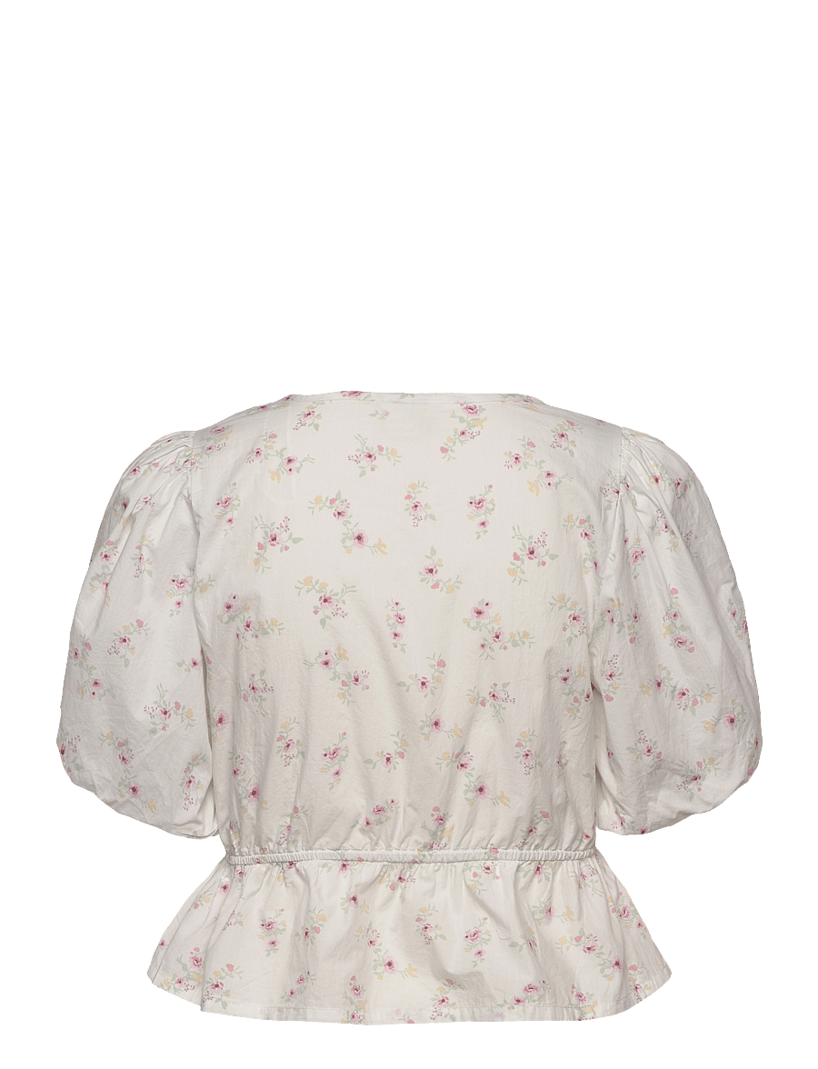 Gina Tricot - Peplum top - short-sleeved blouses - flower aop (2058) - 1