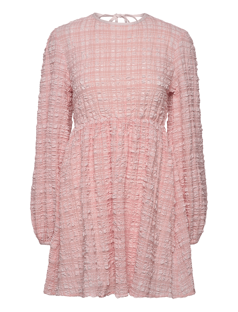 Gina Tricot - Open back dress - korta klänningar - pink - 0
