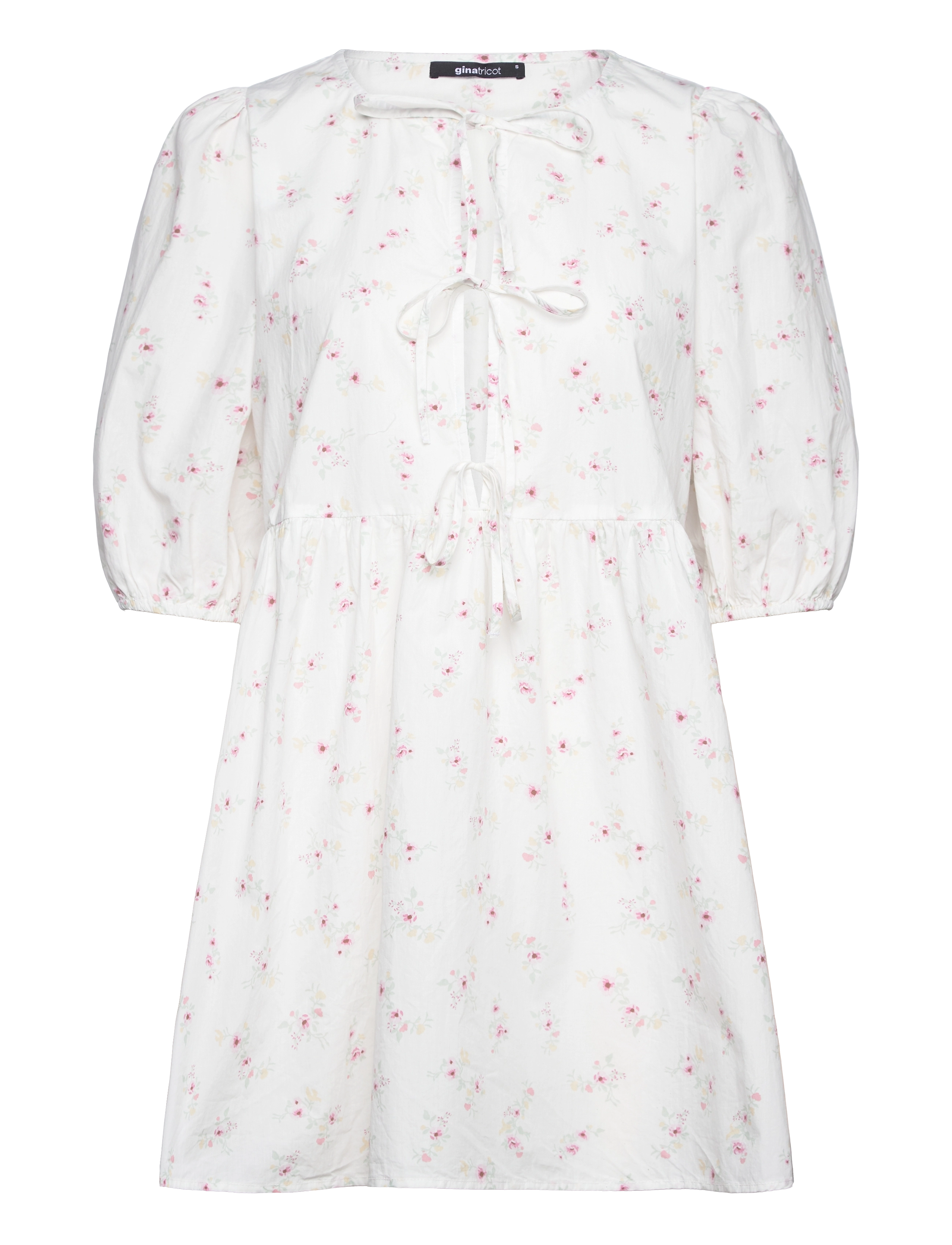 Gina Tricot Front Tie Dress, M, White, Kjoler > Kort Kjole, Dame