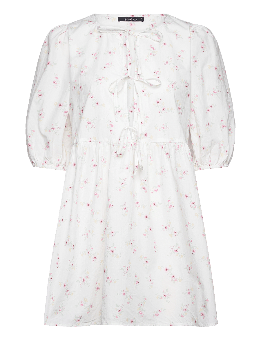 Gina Tricot - Front tie dress - konfirmation - flower aop (2058) - 0