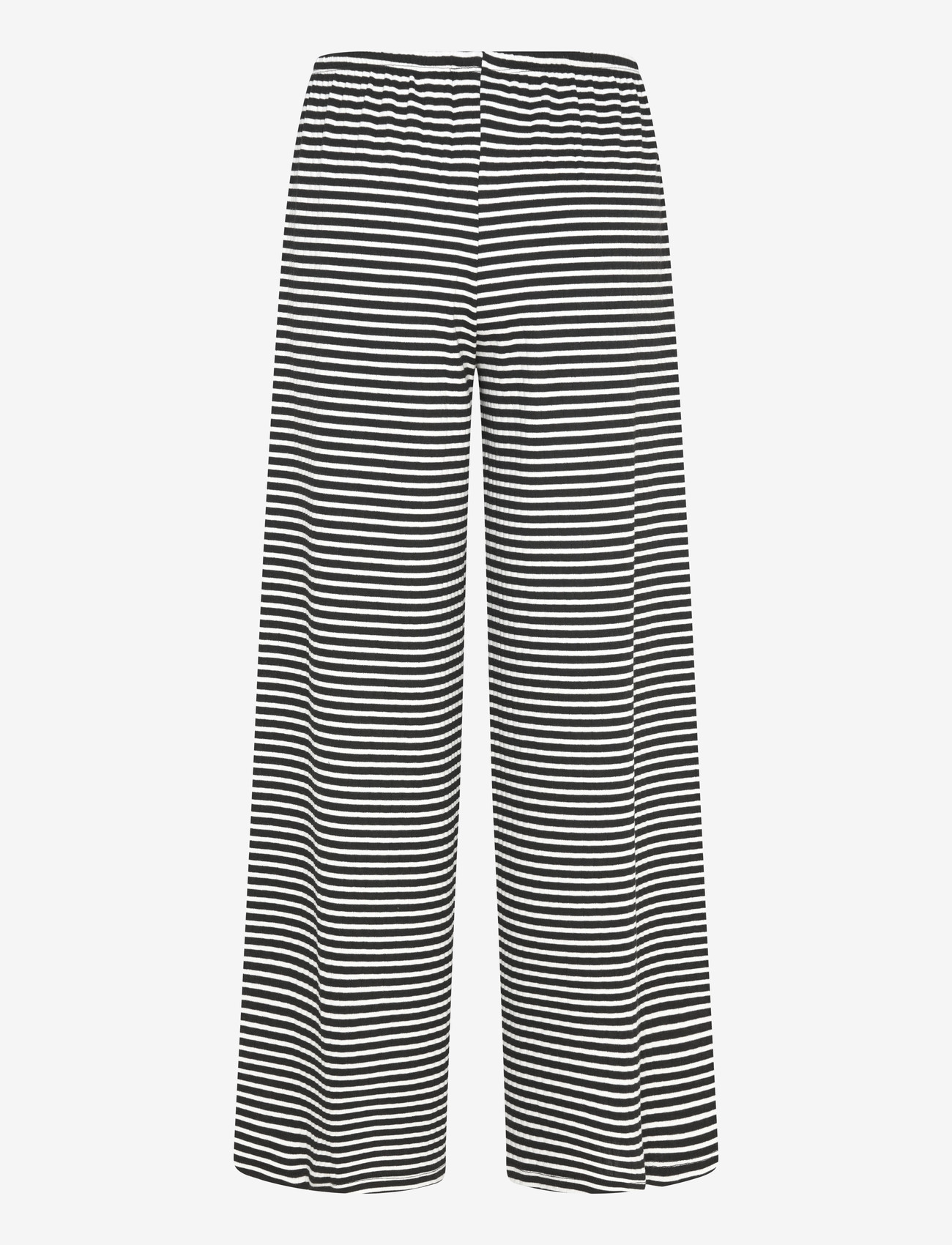 Gina Tricot - Striped soft trousers - natbukser - black/white str (1446) - 1