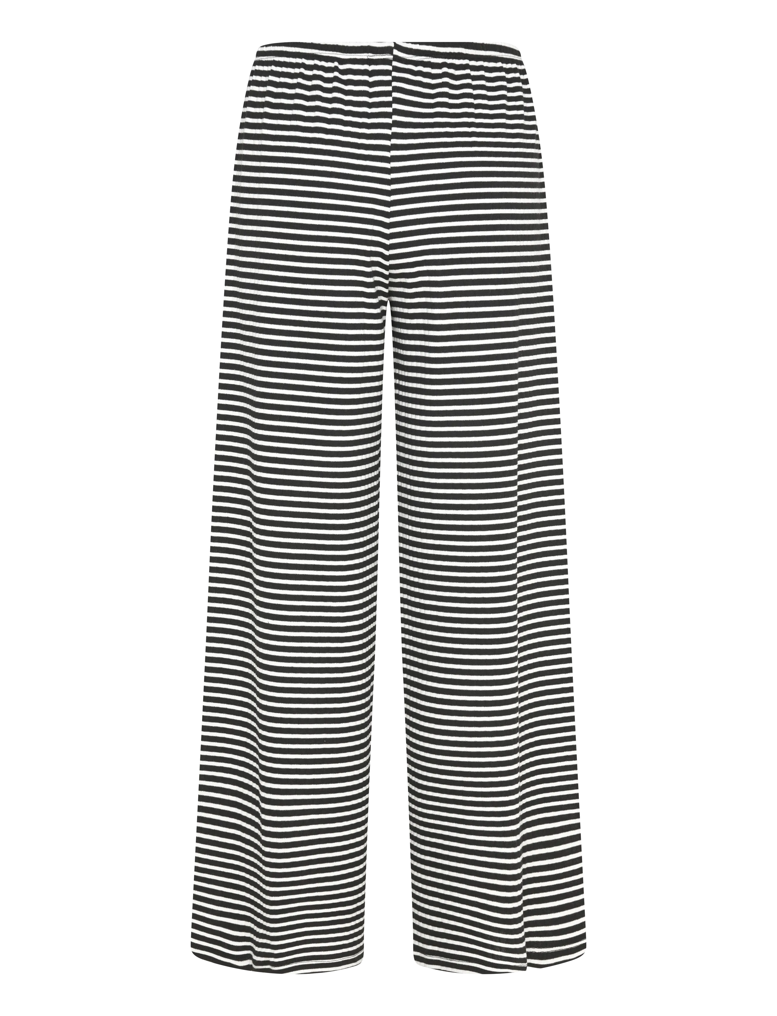 Gina Tricot - Striped soft trousers - pidžaamapüksid - black/white str (1446) - 1