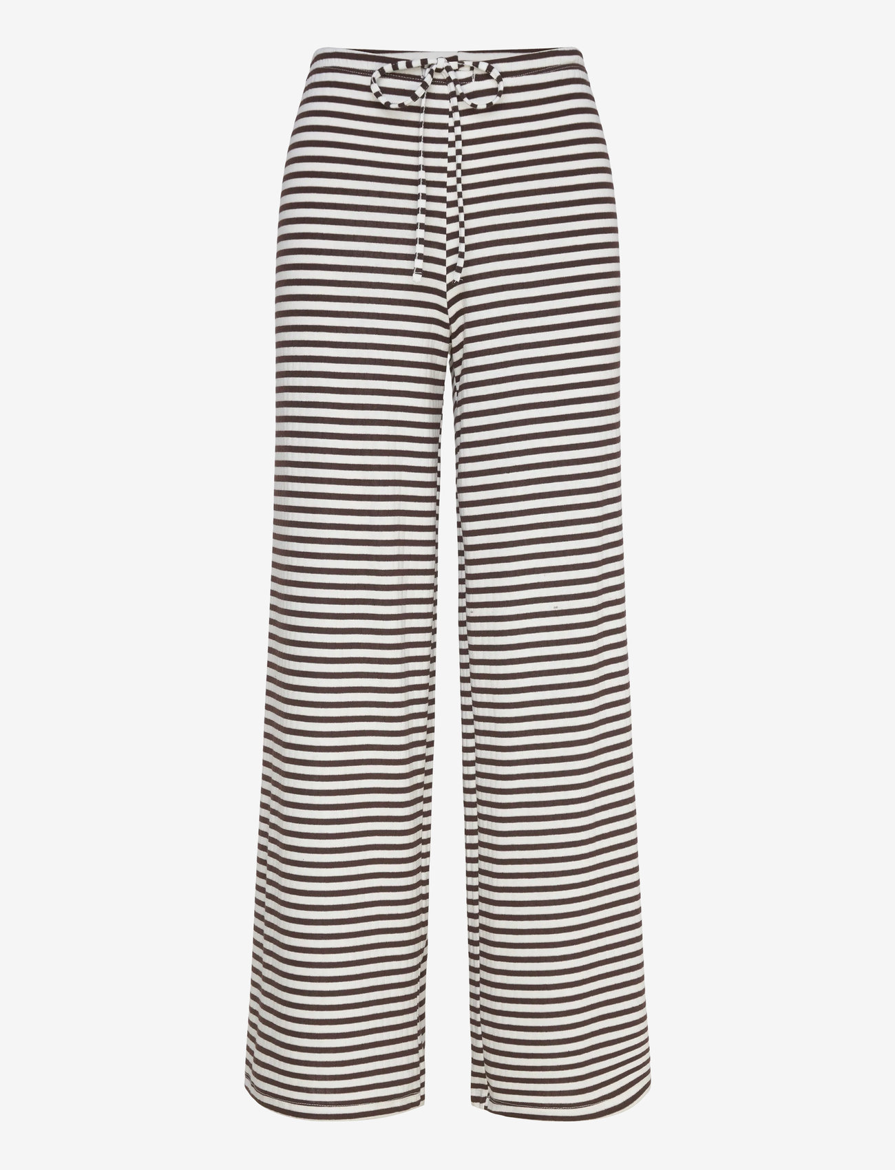 Gina Tricot - Striped soft trousers - pyjama pants - brown/white (7514) - 0