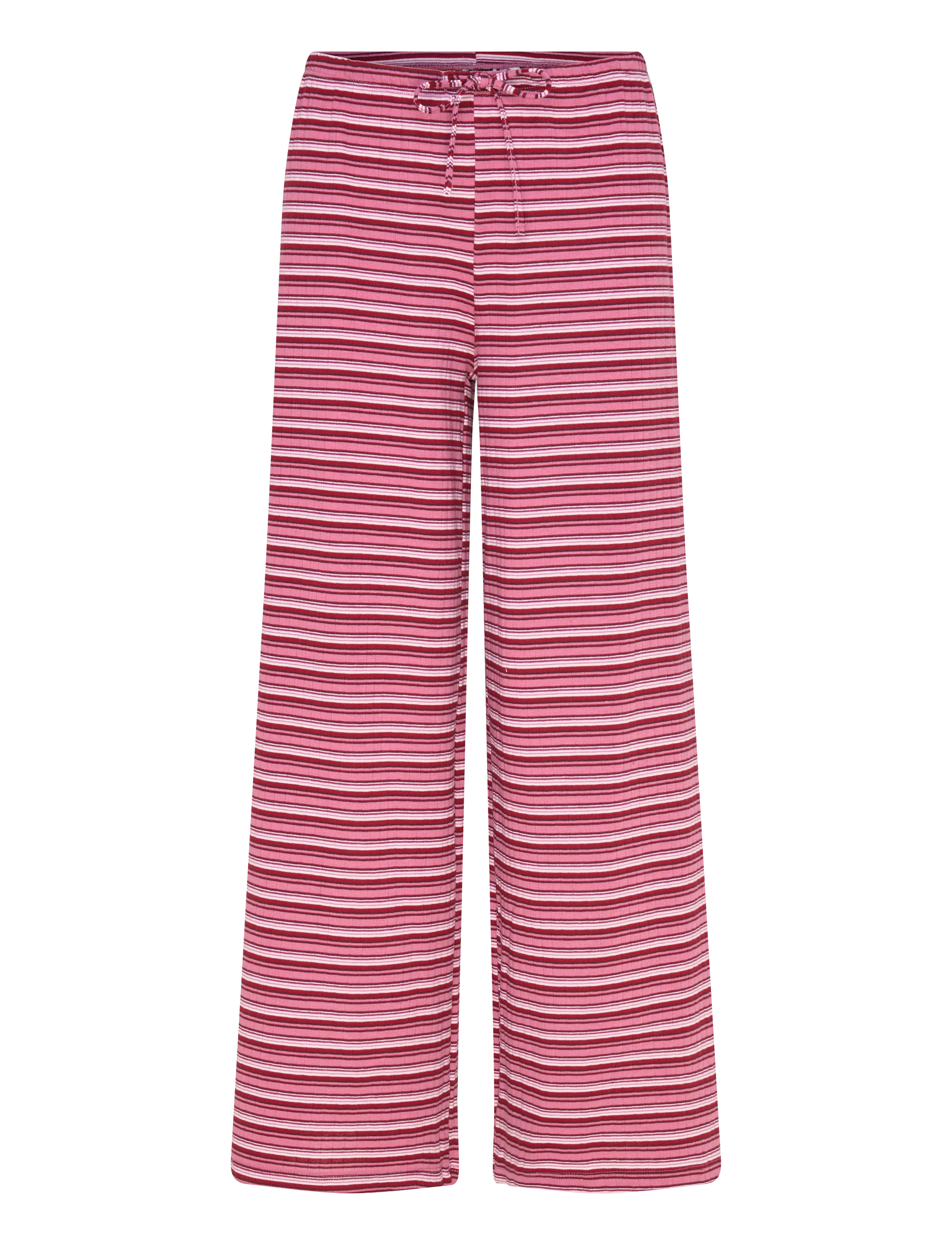 Gina Tricot Striped Soft Trousers, M, Multi/patterned, Bukser > Brede Ben, Dame