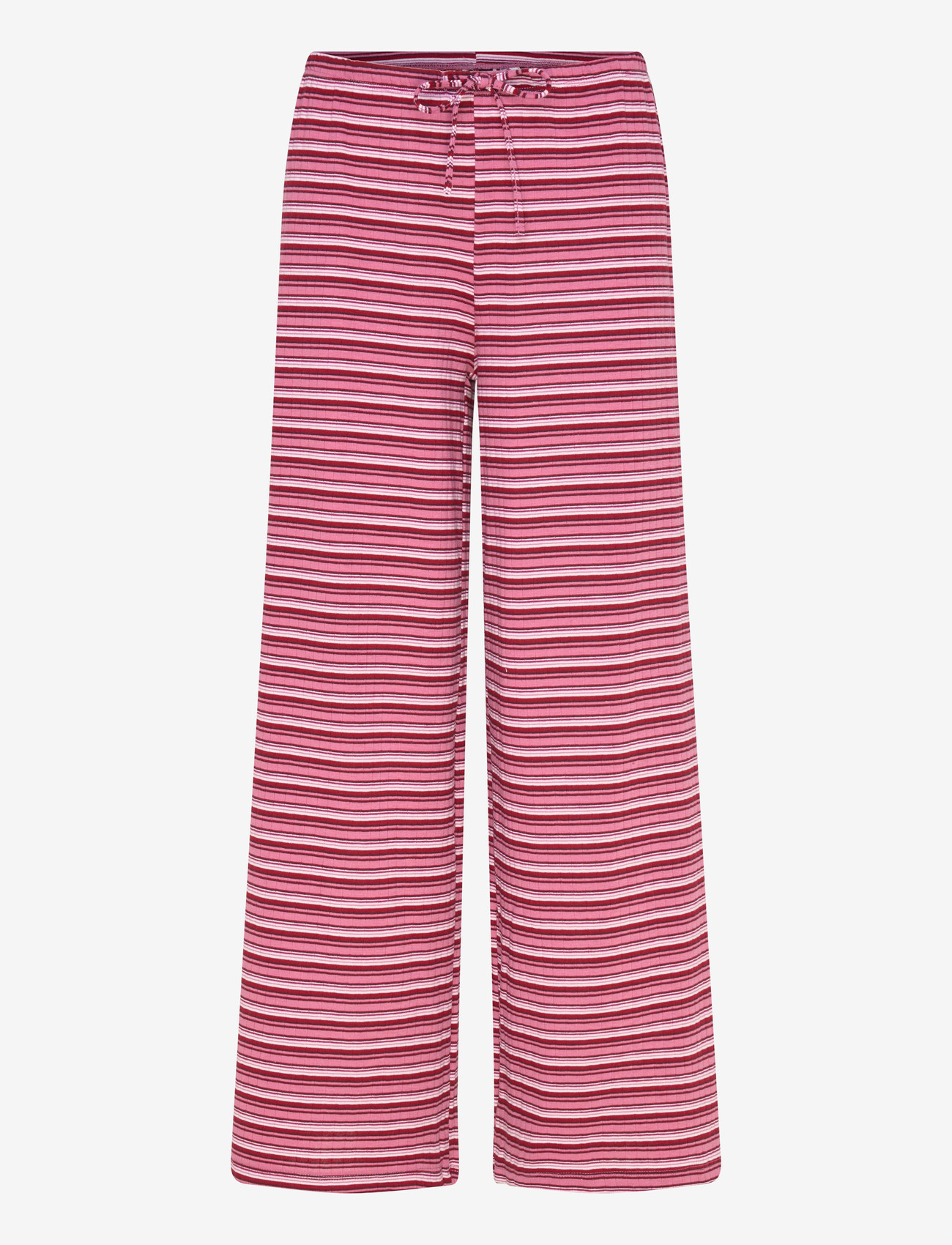Gina Tricot - Striped soft trousers - natbukser - candy pink (3550) - 0