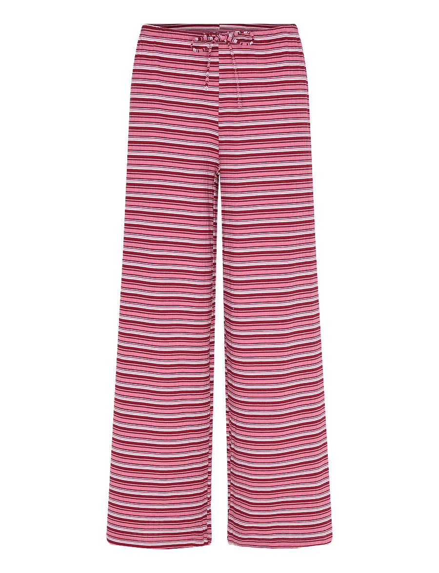 Gina Tricot - Striped soft trousers - pyjamasbyxor - candy pink (3550) - 0