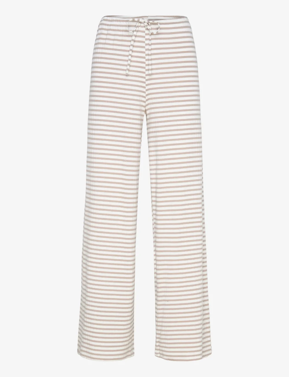 Gina Tricot - Striped soft trousers - natbukser - white/beige str (1065) - 0