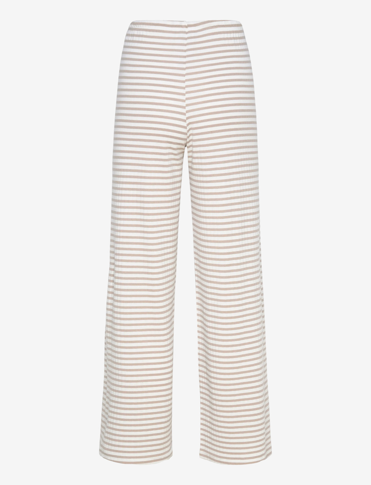 Gina Tricot - Striped soft trousers - natbukser - white/beige str (1065) - 1