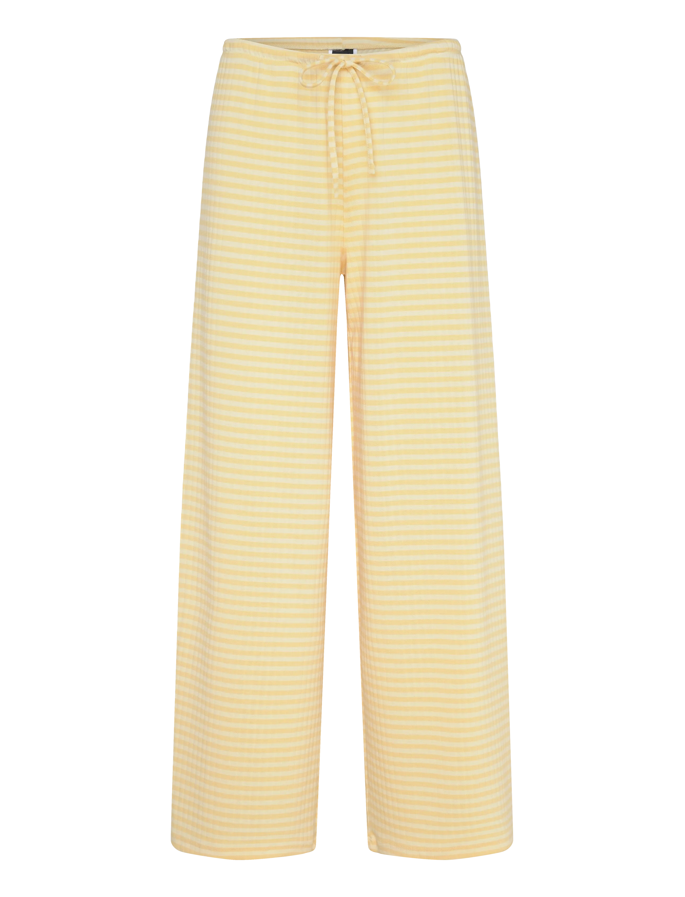 Gina Tricot Striped soft trousers - Hosen mit weitem Bein - YELLOW / yellow