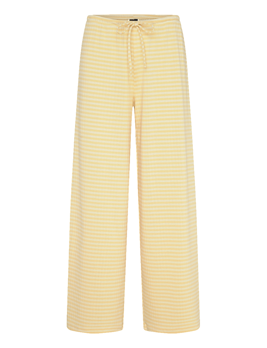 Gina Tricot - Striped soft trousers - natbukser - yellow - 1