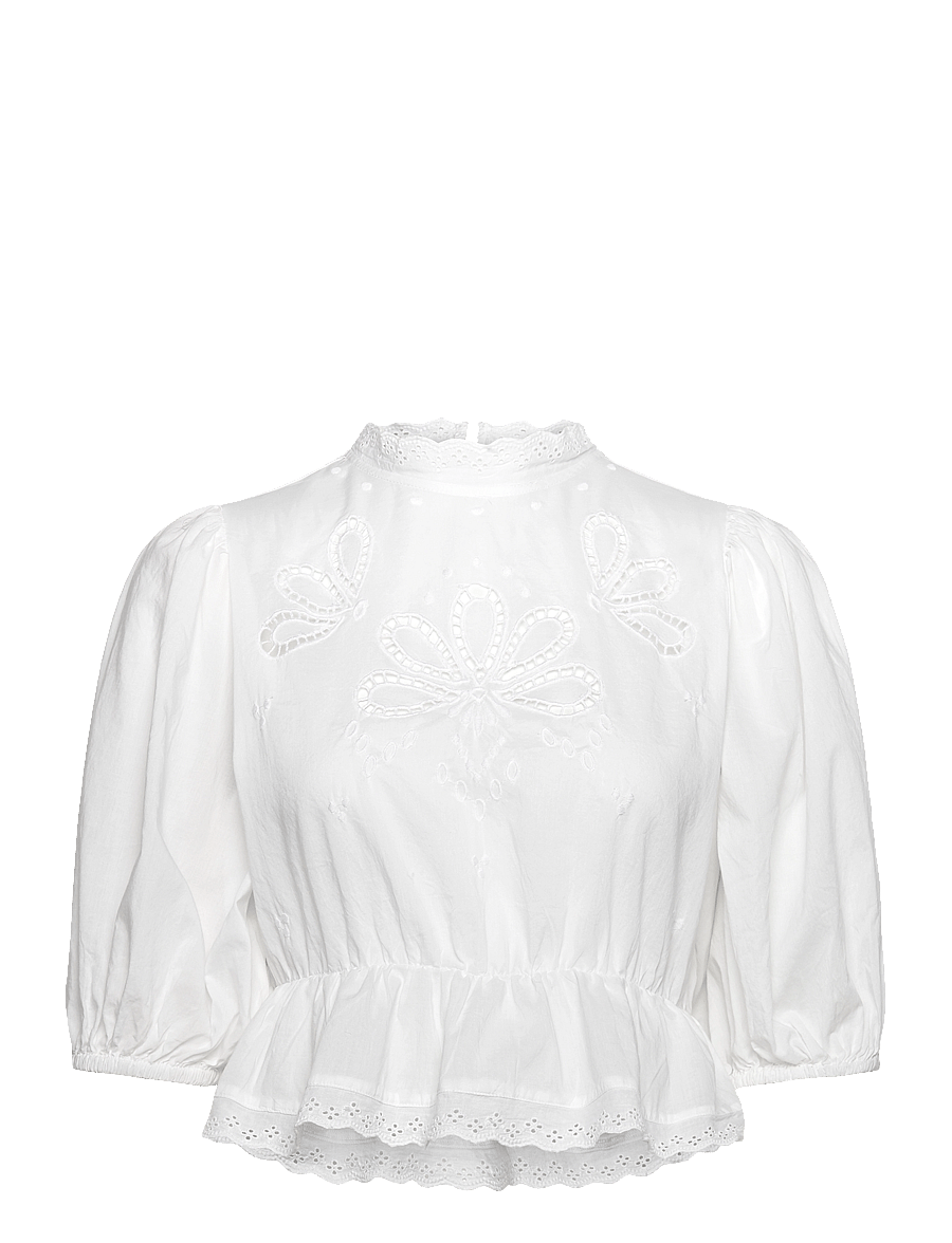 Gina Tricot - Boho blouse - blouses à manches courtes - white (1000) - 0