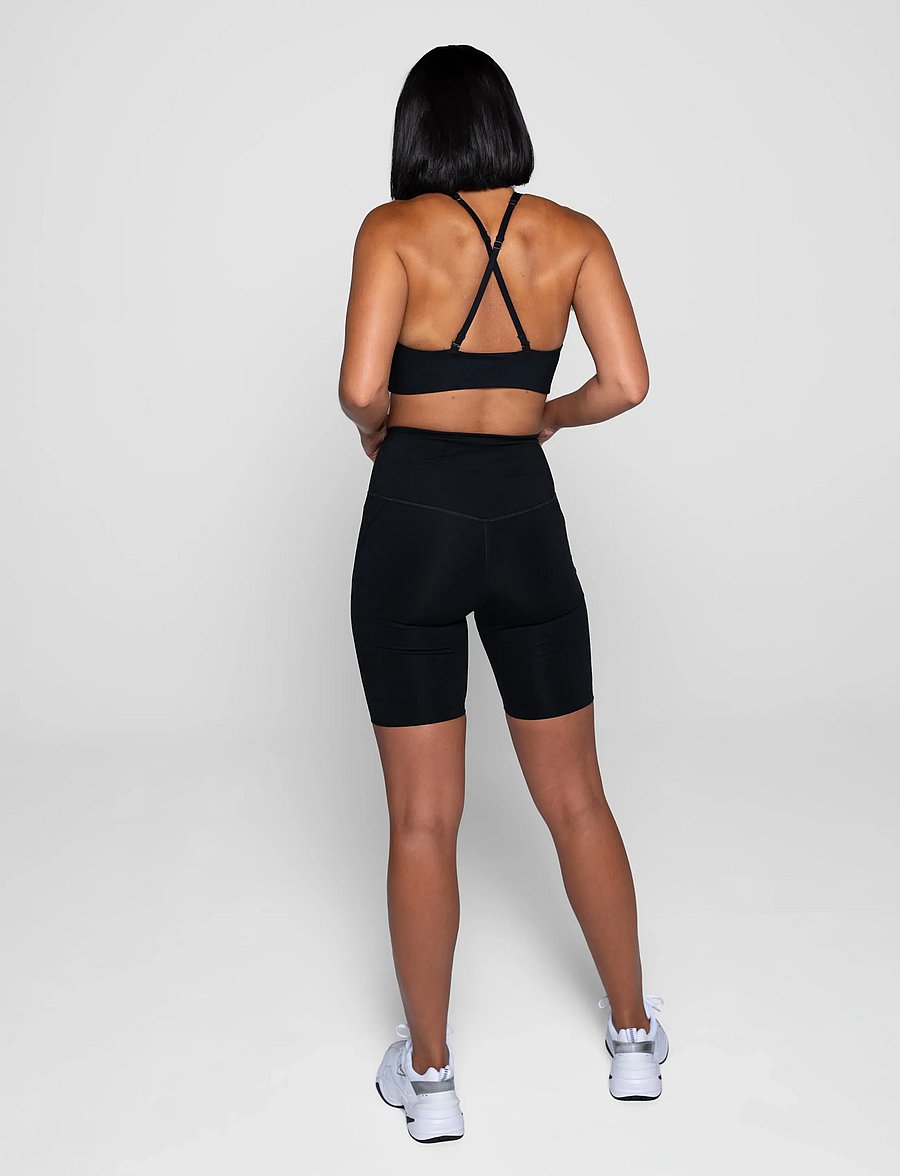 Girlfriend Collective - Topanga Bra, Cross-Back - keskmine toestus - black - 3
