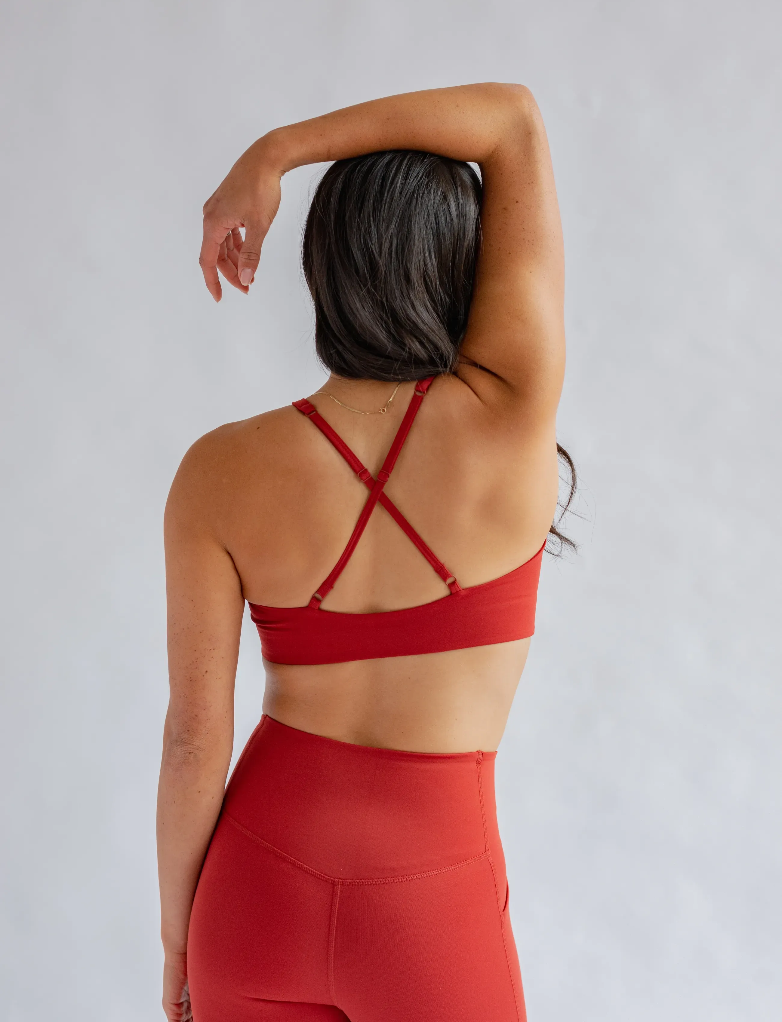 Girlfriend Collective - Topanga Bra, Cross-Back - sports bh'er: medium støtte - ember - 3
