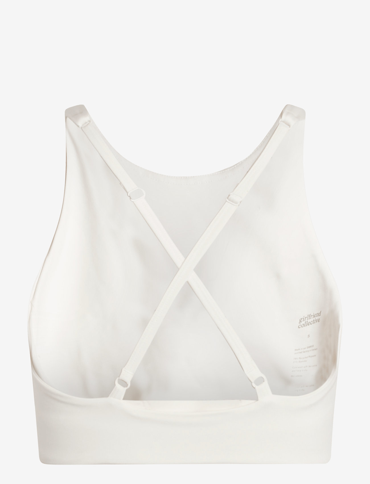 Girlfriend Collective - Topanga Bra, Cross-Back - medium support - ivory - 2